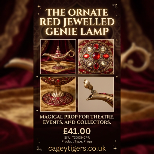 Ornate Red Jewelled Genie Lamp